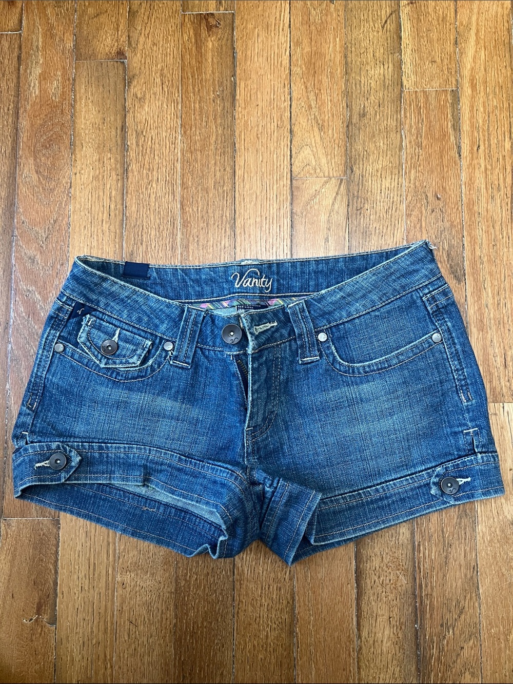 Vanity Women's Dark Blue Denim Short Shorts